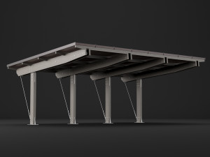 woden carport 4 3Dモデル