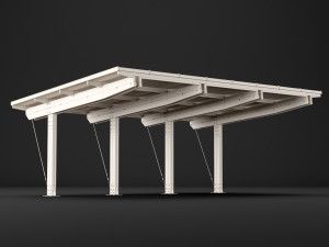 woden carport 4 3D Модель