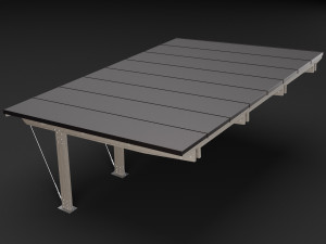woden carport 4 3D Модель