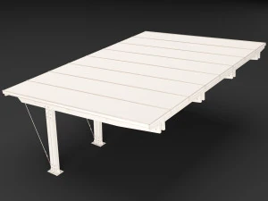 woden carport 4 3D Model