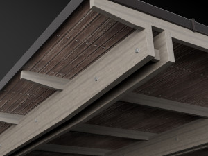 woden carport 4 3D Модель