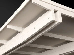 woden carport 4 3D Model