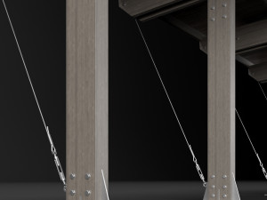 woden carport 4 3D Модель
