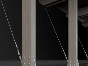 woden carport 4 3D Model