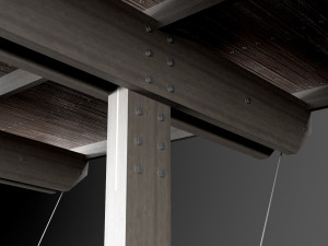 woden carport 4 3D Модель