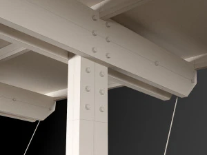 woden carport 4 3D Model