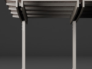 woden carport 4 3D Модель