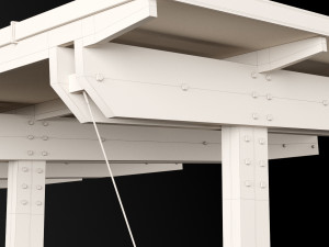 woden carport 4 3D Модель