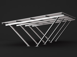 metall carport 2 Modelo 3D