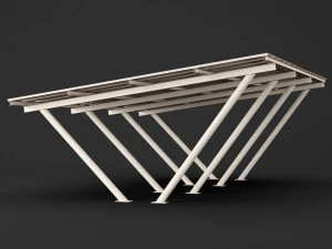 metall carport 2 3D Model