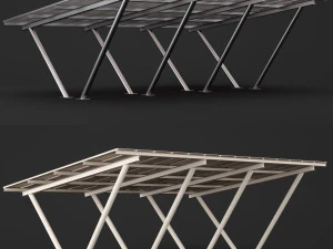 metall carport 2 3D Model