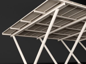 metall carport 2 3D Model