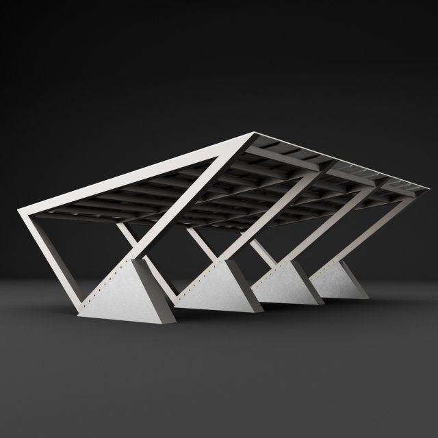 metall carport 3 Modello 3D .c4d .max .obj .3ds .fbx .stl .blend 