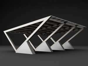 metall carport 3 3D Model