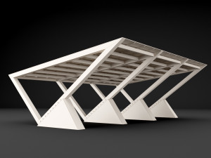 metall carport 3 Modello 3D
