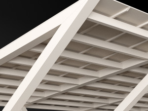metall carport 3 Modello 3D