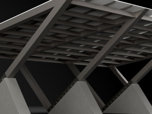 metall carport 3 Modello 3D