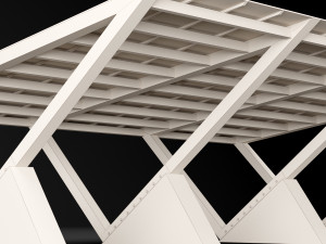 metall carport 3 Modello 3D