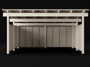 woden carport 5 3D Model
