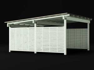 woden carport 5 3D Model