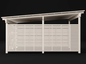 woden carport 5 3D Model
