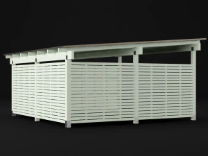 woden carport 5 3D Model