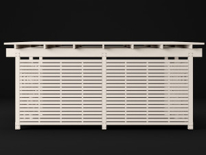 woden carport 5 Model 3D