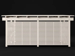 woden carport 5 3D Model