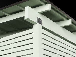 woden carport 5 Model 3D