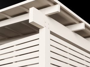 woden carport 5 Model 3D