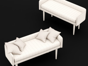 bed bench 4 Modelo 3D