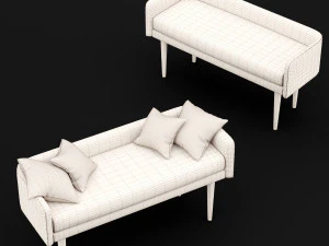 bed bench 4 3D Model