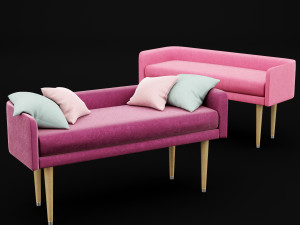 bed bench 4 Modelo 3D