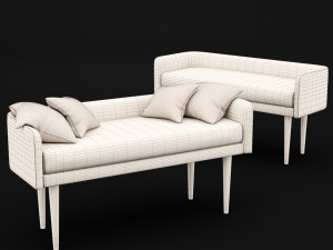 bed bench 4 Modelo 3D