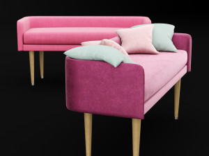 bed bench 4 Modelo 3D
