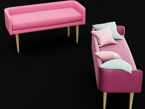 bed bench 4 Modelo 3D
