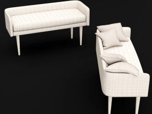 bed bench 4 3D Model