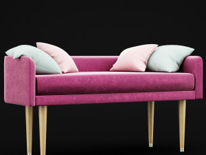 bed bench 4 Modelo 3D