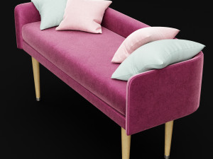 bed bench 4 Modelo 3D