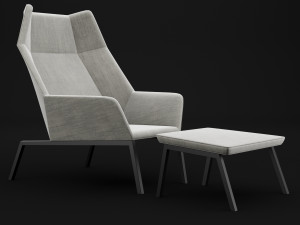 chair whith pouf 3Dモデル