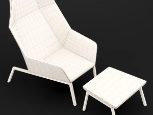 chair whith pouf 3D Model