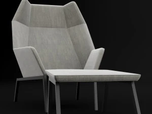 chair whith pouf 3D Model
