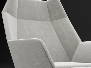 chair whith pouf Modèle 3D
