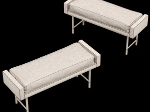 bed bench 5 3D Model