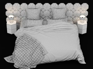 modern bed 11 3D Model