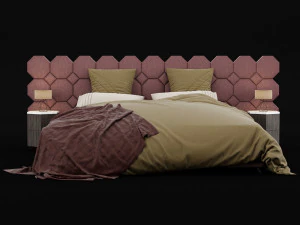 modern bed 11 3D Model