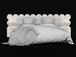 modern bed 11 3D Model