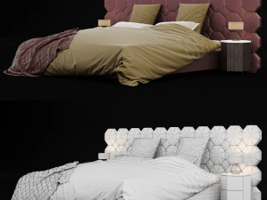modern bed 11 3D Model