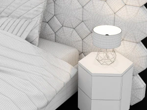 modern bed 11 3D Model