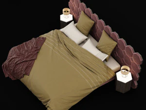 modern bed 11 3D Model